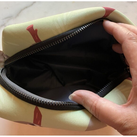 NEW L Parkin Sloth 8.5"x4.5" Pencil Case Green Travel Toiletry Waterproof - Picture 7 of 7